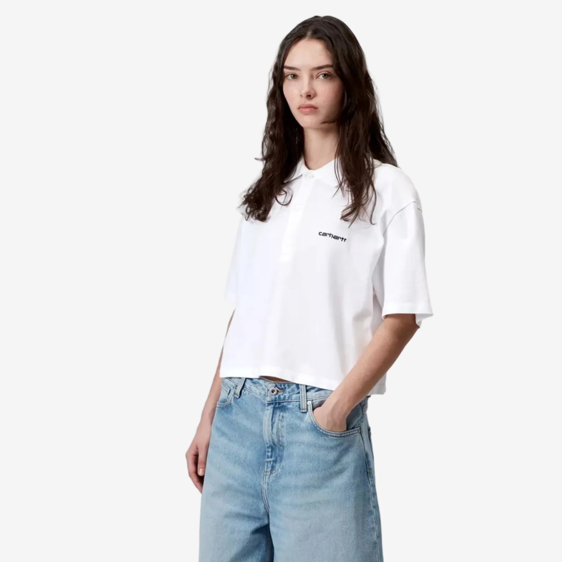 Koszulka polo damska Carhartt WIP Carhartt Script TS Carhartt WIP - Dasea People